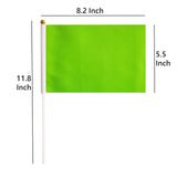 50 Pack Green Small Mini Flags On Sticks,Hand Held Solid Green DIY Graffiti Flag,Party Events Celebration,School In Australia - Darrahopens