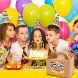 10 Pack Party Treat Boxes Brown Gift Boxes with Handles, Kraft Party Favor Boxes for Keeping Candy, Cupcake, Cookies