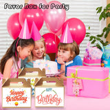 10 Pack Party Treat Boxes Brown Gift Boxes with Handles, Kraft Party Favor Boxes for Keeping Candy, Cupcake, Cookies