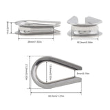 Wire Rope Thimbles 6Pcs, M5 Stainless Steel Thimble for Cable Rigging Extra Heavy Duty Wire Rope Thimbl In Australia - Darrahopens