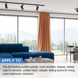Curtain Track Rollers Stainless Steel Frame Twin Wheeled Carriers Drapery Rail Sliding Glider for Windows 0.57" Dia, 10 Pcs