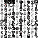 200 PCS Skull Gangster Waterproof Water Bottle Stickers for Adults Teens, Lion Tiger Vinyl Laptop Decals, Bicycle, Tumbler, Car In Australia - Darrahopens