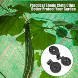 10 pcs Shade Cloth Heavy Duty Lock Grip, Shade Cloth Clips, Round Plastic Black Clips for Windproof Awnings, Fence Nets