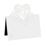 50PCS Place Cards Table Cards Name Cards for Table Setting 3D Love Heart Flower Hollow Out Paper Card Banquet Seat Card Place Card In Australia - Darrahopens