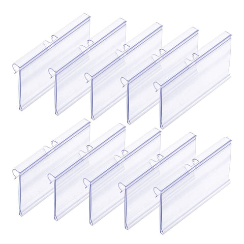 50 Pcs Plastic Wire Shelf Label Holders,Clear Price Tag Holder with Double Snap Lock Closure - Reusable Plastic Basket Label In Australia - Darrahopens