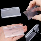 50 Pcs Plastic Wire Shelf Label Holders,Clear Price Tag Holder with Double Snap Lock Closure - Reusable Plastic Basket Label