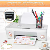 Printable Sticker Paper for Inkjet Printer, 50 Sheets A4 Matte Sticker Printer Paper Full Sheet Labels, Sticker Paper