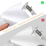 Printable Sticker Paper for Inkjet Printer, 50 Sheets A4 Matte Sticker Printer Paper Full Sheet Labels, Sticker Paper