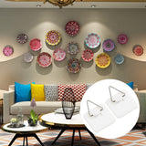 40 Pieces Invisible Adhesive Plate Hanger Vertical Plate Holders for The Wall Hooks Decorative Plates Wall Holders