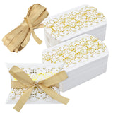 50Pcs Gold Party Favor Treat Boxes, Small Pillow Boxes, Goodie Boxes with 50 Gold Ribbon, Paper Gift Boxes for Wedding In Australia - Darrahopens