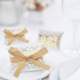 50Pcs Gold Party Favor Treat Boxes, Small Pillow Boxes, Goodie Boxes with 50 Gold Ribbon, Paper Gift Boxes for Wedding In Australia - Darrahopens