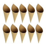 50PCS Kraft Paper Confetti Cones Brown Wedding Confetti Cones Vintage Kraft Paper Petal Cones with Hemp In Australia - Darrahopens