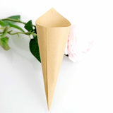 50PCS Kraft Paper Confetti Cones Brown Wedding Confetti Cones Vintage Kraft Paper Petal Cones with Hemp In Australia - Darrahopens
