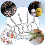 30 set Split Keyrings with Chain Silver Keychain Ring, Key Chains Rings Parts with Open Jump Ring and Connector. In Australia - Darrahopens