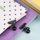 10 Pack Metal Clips Hinge Clips 1 Inch Small Bull Clips for Picture Crafts Office Home Supplies(Black) In Australia - Darrahopens