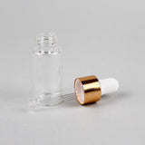 10pcs Transparent Essential Oils Glass Dropper Bottles White Cap with Eye Droppers Leak Proof Travel Bottles for Liquids (5ml)