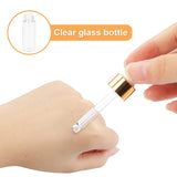 10pcs Transparent Essential Oils Glass Dropper Bottles White Cap with Eye Droppers Leak Proof Travel Bottles for Liquids (5ml)