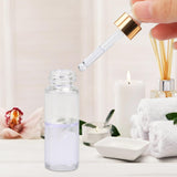 10pcs Transparent Essential Oils Glass Dropper Bottles White Cap with Eye Droppers Leak Proof Travel Bottles for Liquids (5ml)