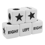 5Pcs Left Right Center Dice Six Sided 16mm Standard Size Acrylic Dice Easy to Grip Game Dice Games Standard Dice