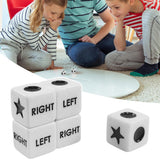 5Pcs Left Right Center Dice Six Sided 16mm Standard Size Acrylic Dice Easy to Grip Game Dice Games Standard Dice
