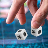 5Pcs Left Right Center Dice Six Sided 16mm Standard Size Acrylic Dice Easy to Grip Game Dice Games Standard Dice
