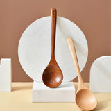2pcs Household Kitchen Wooden Soup Handle Spoon ice Dessert Cooking Spoon Kitchen Dinner Tableware Cutlery In Australia - Darrahopens