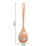 2pcs Household Kitchen Wooden Soup Handle Spoon ice Dessert Cooking Spoon Kitchen Dinner Tableware Cutlery