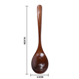 2pcs Household Kitchen Wooden Soup Handle Spoon ice Dessert Cooking Spoon Kitchen Dinner Tableware Cutlery