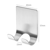 Adhesive Razor Holder, Silver Self Adhesive Razor Hooks Shower Wall Razor Hanger Waterproof Stainless Steel Heavy - 2 Pcs