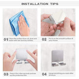 Adhesive Razor Holder, Silver Self Adhesive Razor Hooks Shower Wall Razor Hanger Waterproof Stainless Steel Heavy - 2 Pcs