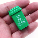 5pcs Mini Trash Can Toy Mini Wheelie Bin Dollhouse Waste Container Miniature Sorting Garbage Bin Model