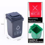 5pcs Mini Trash Can Toy Mini Wheelie Bin Dollhouse Waste Container Miniature Sorting Garbage Bin Model
