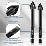 Masonry Drill Bit, Concrete Drill Bit Set, Tungsten Carbide Tip, Hex Shank Drill Bits, Cement Drill Bits 5 Pcs