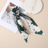 4 pcs Flower Long Tail Bow Hair Ties, Classy Women Girl Hair Styling Accessories, 90s Vintage Big Satin French Style Headdress Dec In Australia - Darrahopens