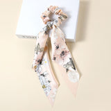 4 pcs Flower Long Tail Bow Hair Ties, Classy Women Girl Hair Styling Accessories, 90s Vintage Big Satin French Style Headdress Dec In Australia - Darrahopens