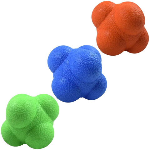 Reaction Ball,Reflex Ball for Hand Eye Coordination Training,2.83 inch, Pack of 3-Orange, Blue,Green In Australia - Darrahopens
