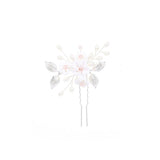 5Pcs Peal Flower Hair Pins Pearl Bridal Hair Pins Silver Wedding Hair Piece Wedding Hair Accessories Hair Flowers for Women Girls