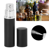 Refillable Perfume & Cologne Fine Mist Atomizers with Metallic Exterior & Glass Interior - Portable Travel 5ml (Black)
