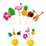 6PCS Tropical Cupcake Toppers Hawaiian Pineapple Flower Palm Tree Flamingo Guitar Cupcake Picks for Summer Beach Theme Party Favor In Australia - Darrahopens
