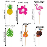 6PCS Tropical Cupcake Toppers Hawaiian Pineapple Flower Palm Tree Flamingo Guitar Cupcake Picks for Summer Beach Theme Party Favor In Australia - Darrahopens