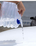Collapsible Water Bucket, Emergency Water Storage Collapsible Water Container, Reuseable Foldable Leak Proof Portable 5L