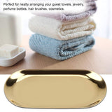 Gold Tray,Gold Decorative Trays,Oval Tray ,Stainless Steel Jewelry Tray,Perfume Tray,Bathroom Vanity Tray,Cosmetic