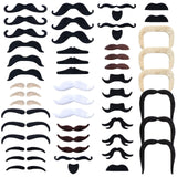 48 Pieces Fake Mustaches Novelty Self Adhesive Fake Mustache Set for Performance Masquerade Halloween Party Supplies In Australia - Darrahopens