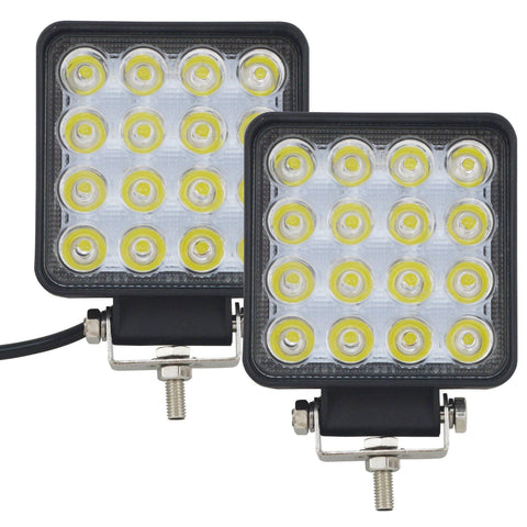 4 inch Flood Square LED Work Light Bar for ATV 4x4 Trailer Fishing Boat Tractor Truck (Pack of 2) In Australia - Darrahopens