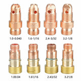 Welding torch accessory kit collar Alumina nozzle Gas lens Glass cup welding parts 49 pcs For PTA 9 PTA 9V PTW 20