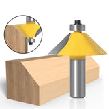12mm Shank Woodworking Router Bit 45 Degree Chamfer Bevel Edging Router Bit Wood Cutting Tool Woodworking Router Bits,12mm Shank
