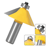 12mm Shank Woodworking Router Bit 45 Degree Chamfer Bevel Edging Router Bit Wood Cutting Tool Woodworking Router Bits,12mm Shank