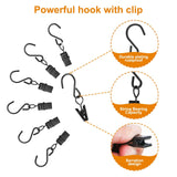 10 PCS Curtain Clips with S Hooks for Outdoor String Lights, This Stainless Steel S Hooks with Clips Also Work Clips