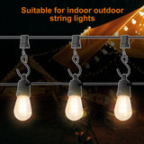 10 PCS Curtain Clips with S Hooks for Outdoor String Lights, This Stainless Steel S Hooks with Clips Also Work Clips