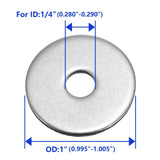 (100Pcs)Stainless Steel 304 Metal Flat washers for Screws and Bolts, Suitable for Factory Maintenance, Kitchen, Store